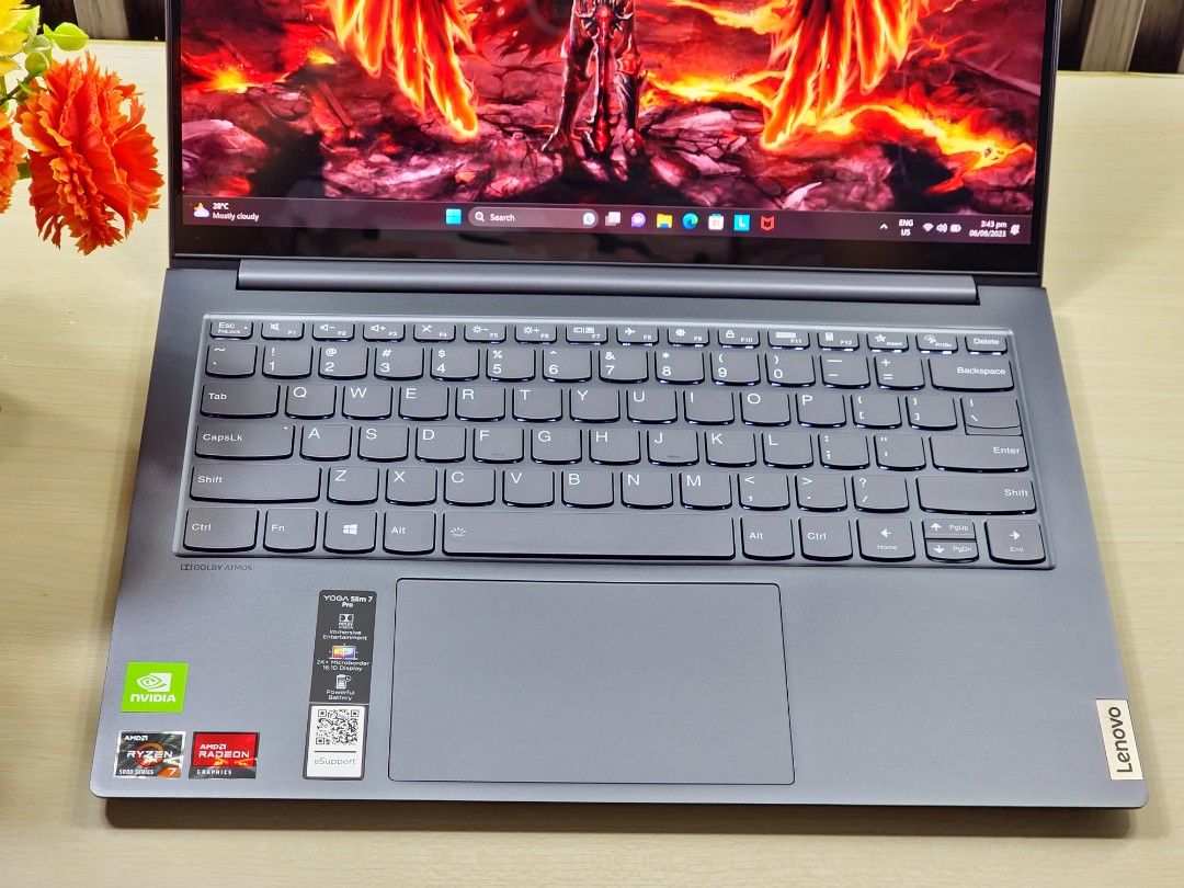 Lenovo Yoga Slim 7 Pro 14ACH5 OLED Display AMD Ryzen 7 5800HS 16GB RAM ...