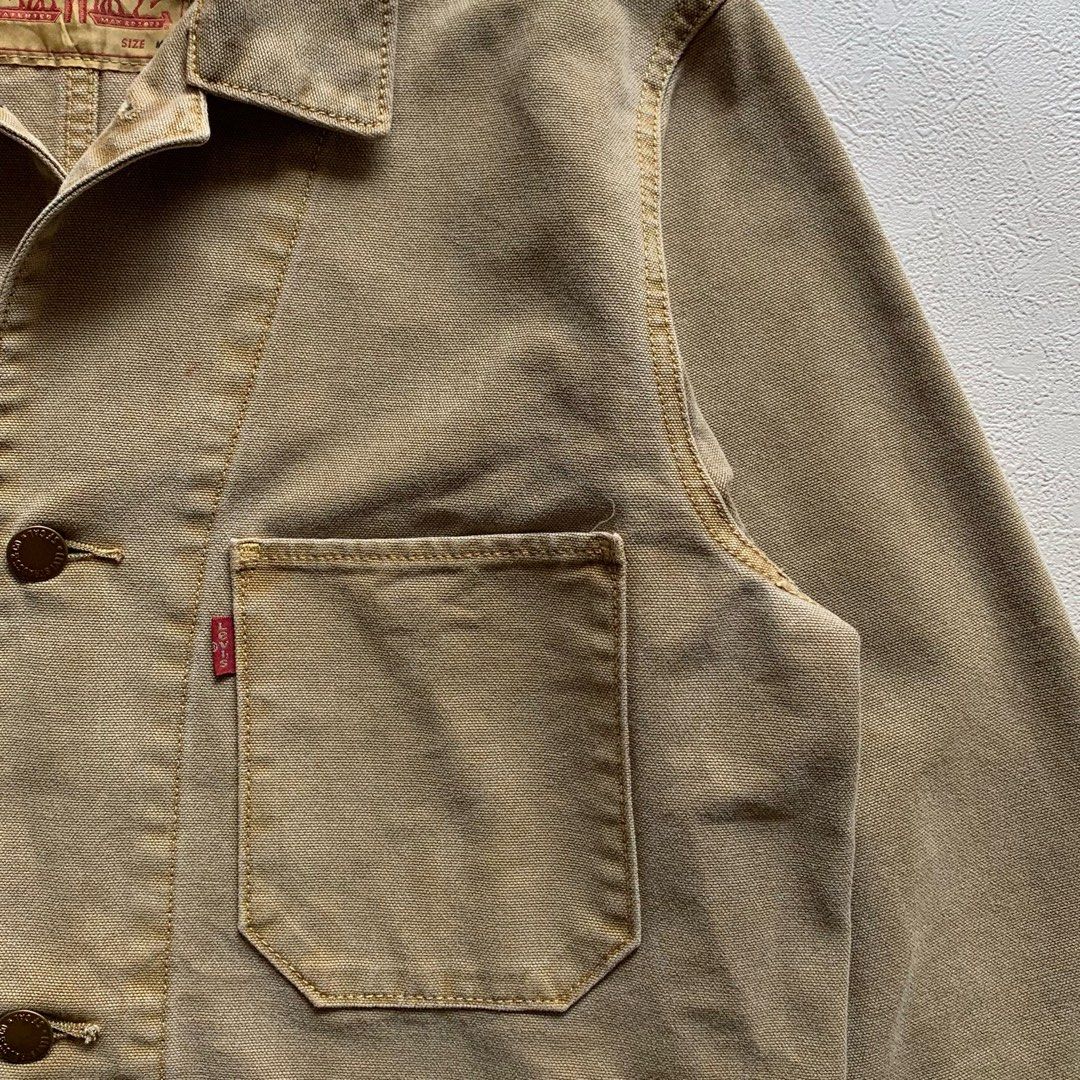 Levi s Engineers Chore Jacket Harvest Gold Fesyen Pria Pakaian