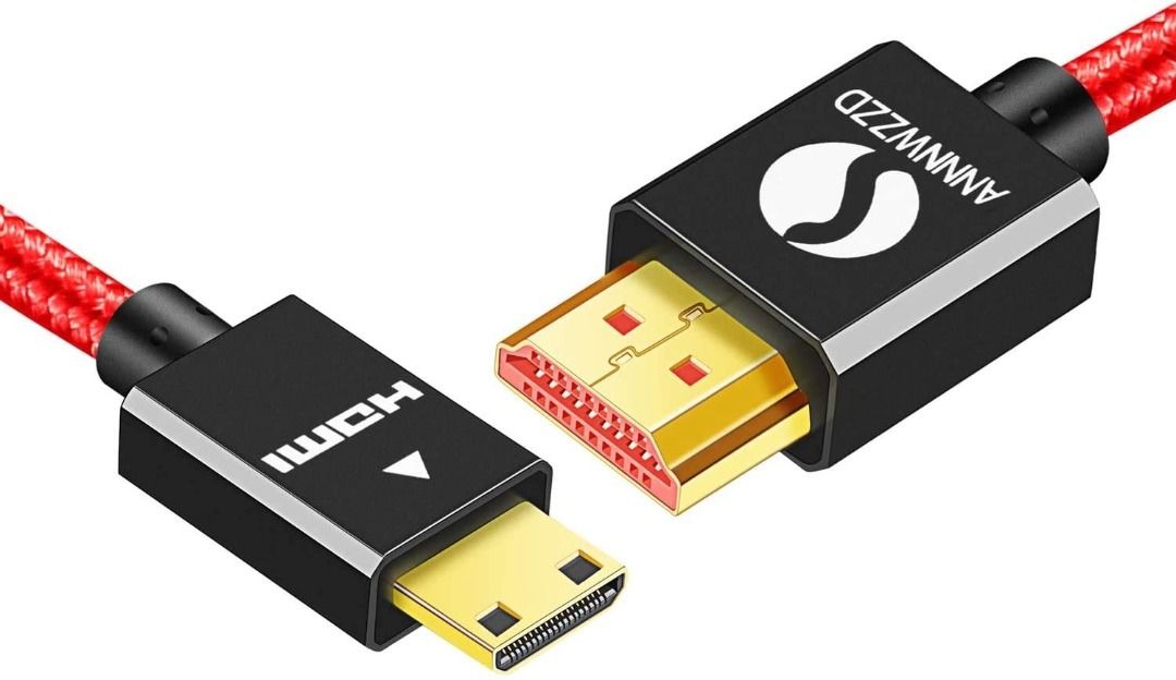 LinkinPerk Mini HDMI to HDMI Cable ,High-Speed Mini-HDMI Supports Full  1080P Ethernet 3D and Audio Return (6ft/6FT), Computers & Tech, Parts &  Accessories, Cables & Adaptors on Carousell