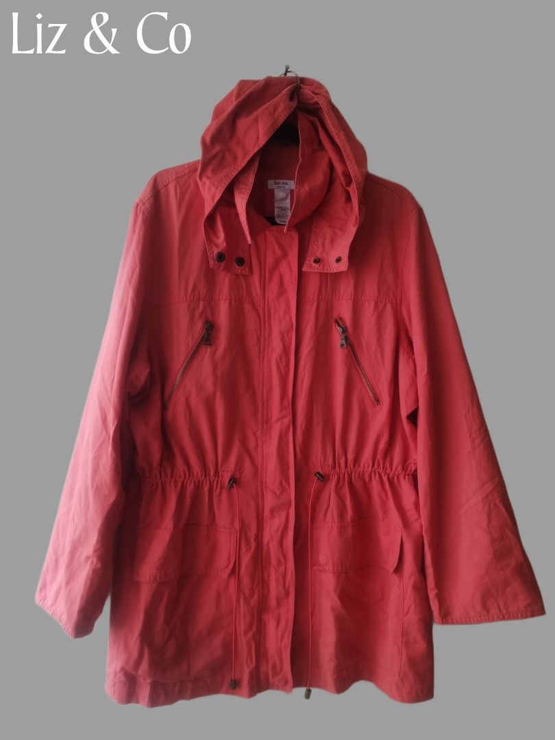 Liz claiborne hooded clearance lightweight quilted jacket