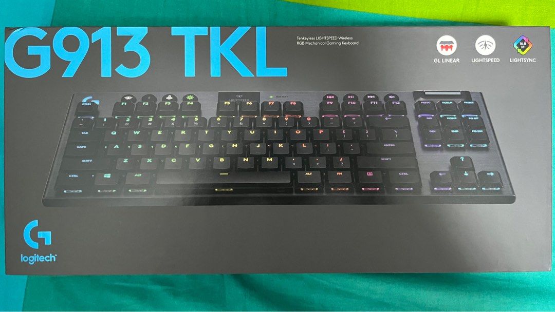 Logitech G913 TKL GL Linear, 電腦＆科技, 電腦周邊及配件, 電腦鍵盤