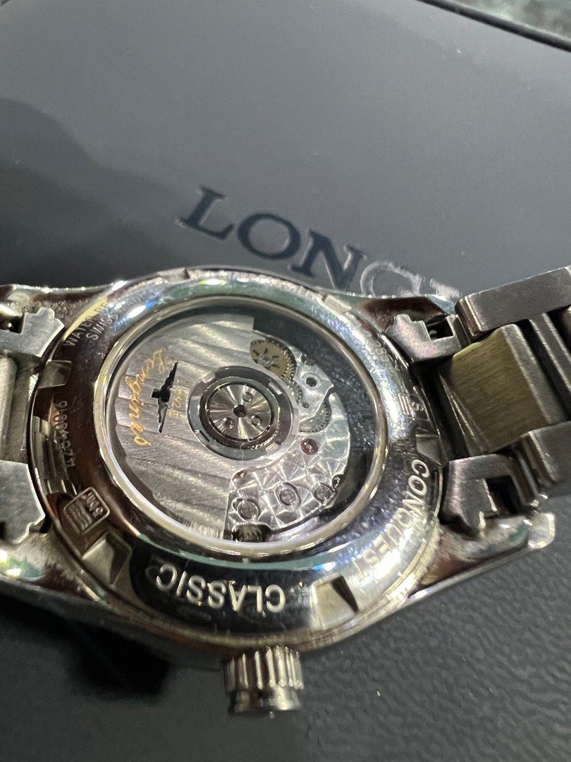 Longiness Conquest Classic Auto white Mother Of Pearl Dial Diamond
