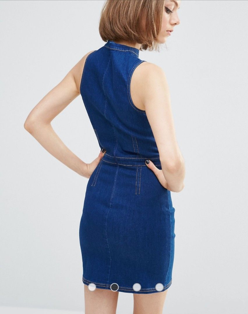 Lost Ink Denim Dress Women s Fashion Dresses Sets Dresses on Carousell