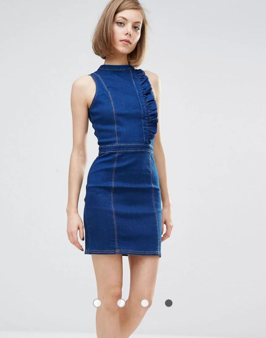 Lost Ink Denim Dress Women s Fashion Dresses Sets Dresses on Carousell