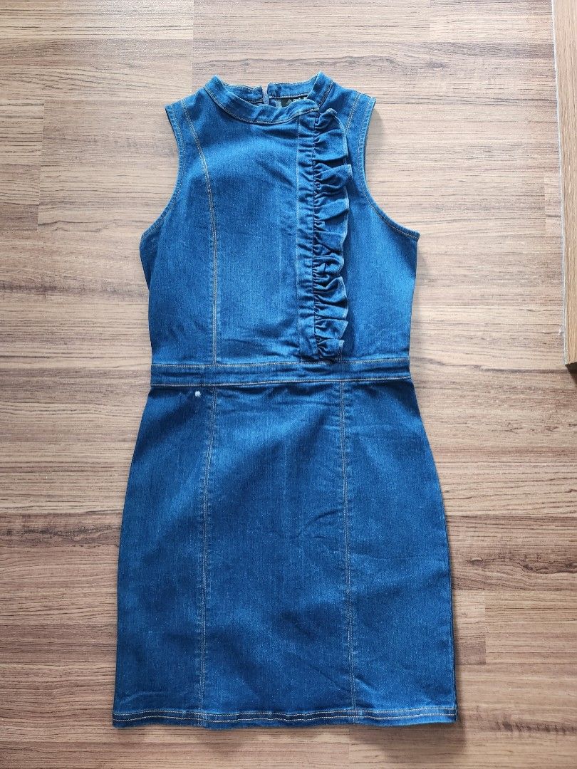 Lost Ink Denim Dress Women s Fashion Dresses Sets Dresses on Carousell