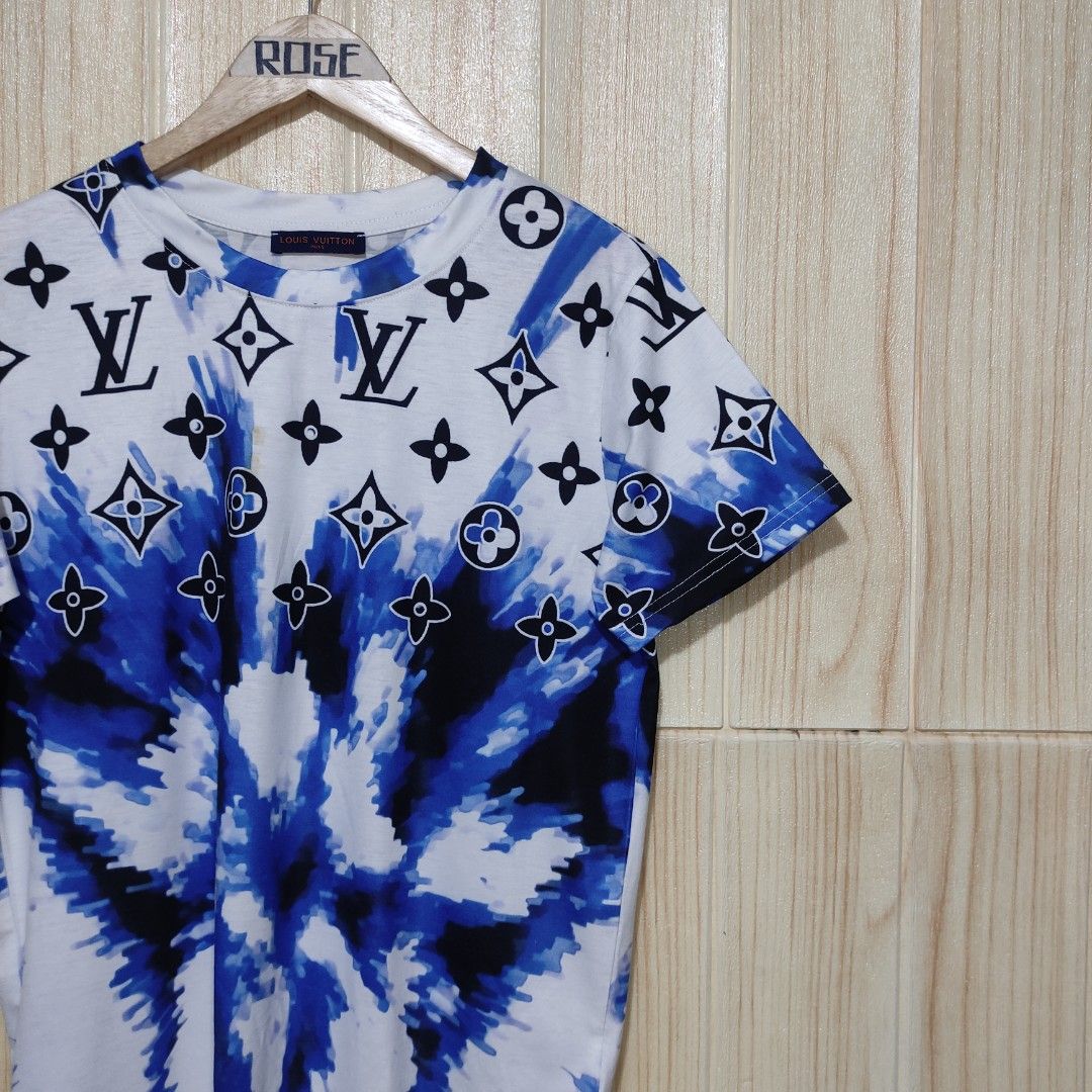 LV Monogram Tie Dye Zipped Shirt, Luxury, Apparel on Carousell