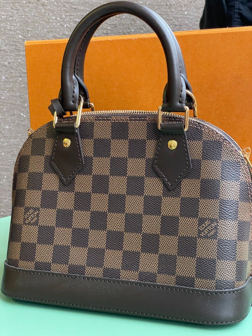 Louis Vuitton Alma BB Damier Azur/Pink in Coated Canvas/Leather