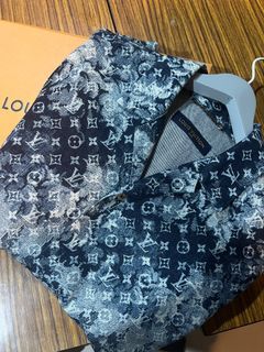 有購證 Louis Vuitton LV 牛仔襯衫  s 偏大 夏威夷衫 滿版爆款 95新