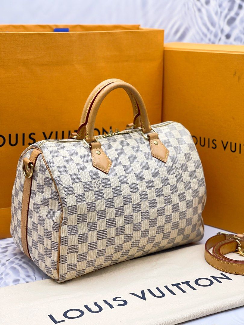 Louis Vuitton speedy bandouliere 30 damier azur 