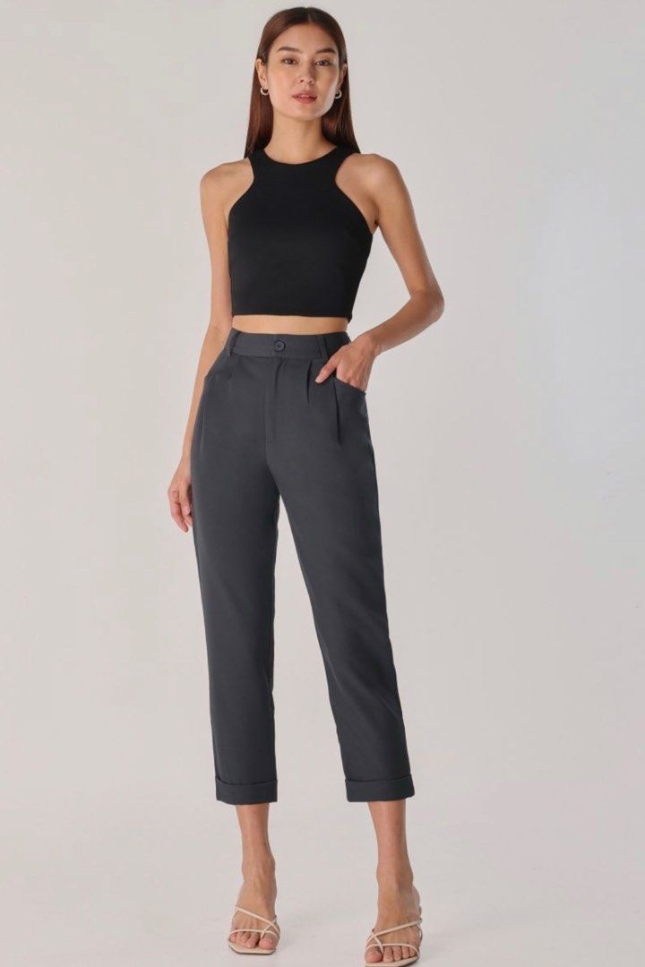 Cigarette pants with crop top online