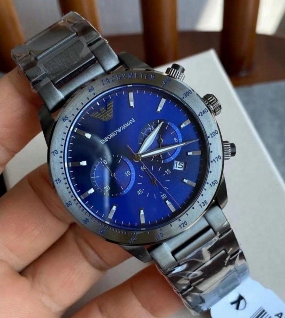Giorgio armani stainless new arrivals steel watch