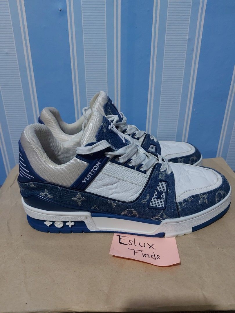 LV Trainer Sneaker Denim Blue, Luxury, Sneakers & Footwear on Carousell