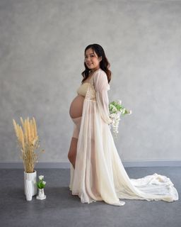[rent] Maternity bumil robe outer dress