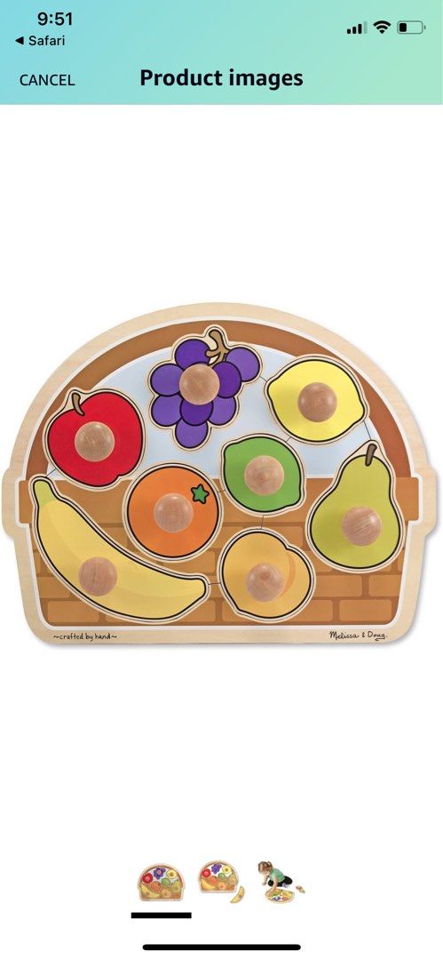 Melissa and doug fruit puzzle clearance