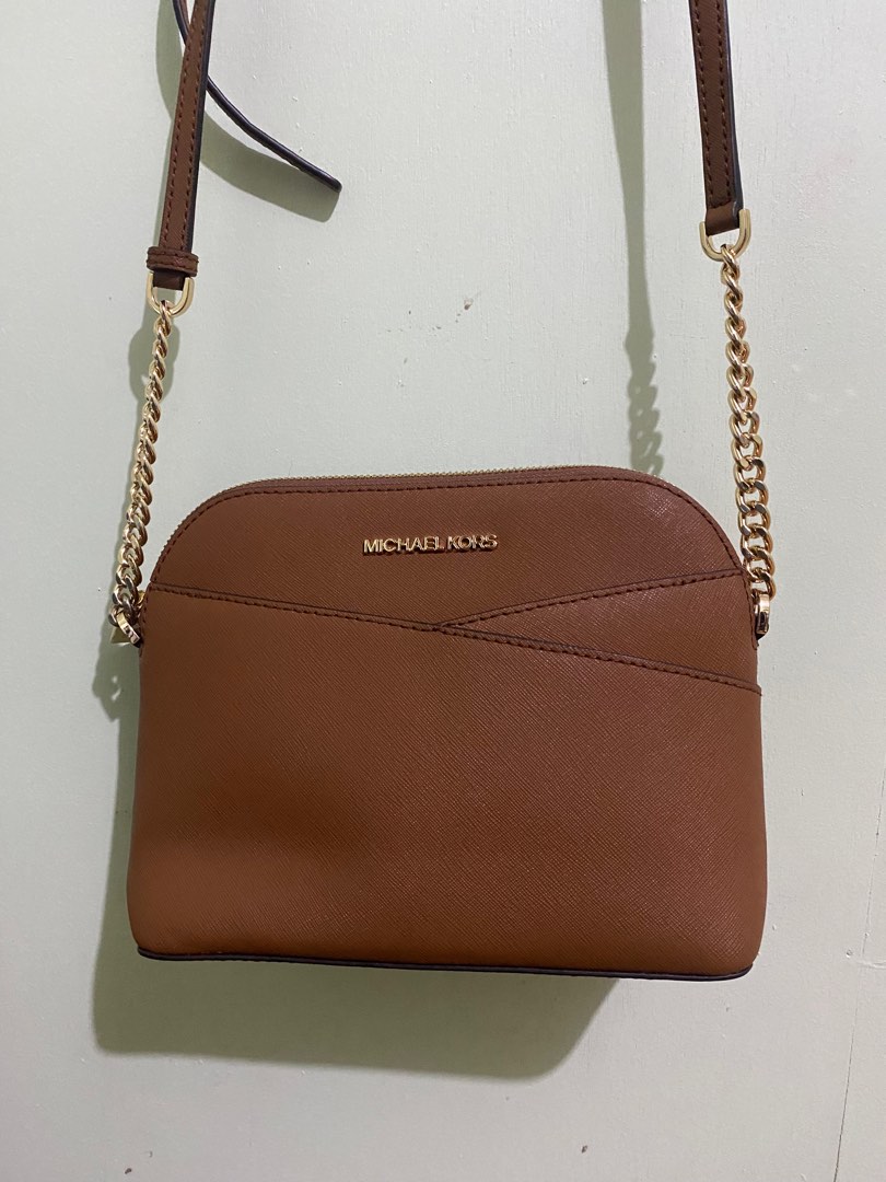 Michael Kors Bags | Michael Kors Jet Set Travel Medium Dome Crossbody | Color: Brown/Gold | Size: Os | Dyfashion's Closet