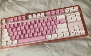MK870 Translucent Pink keyboard