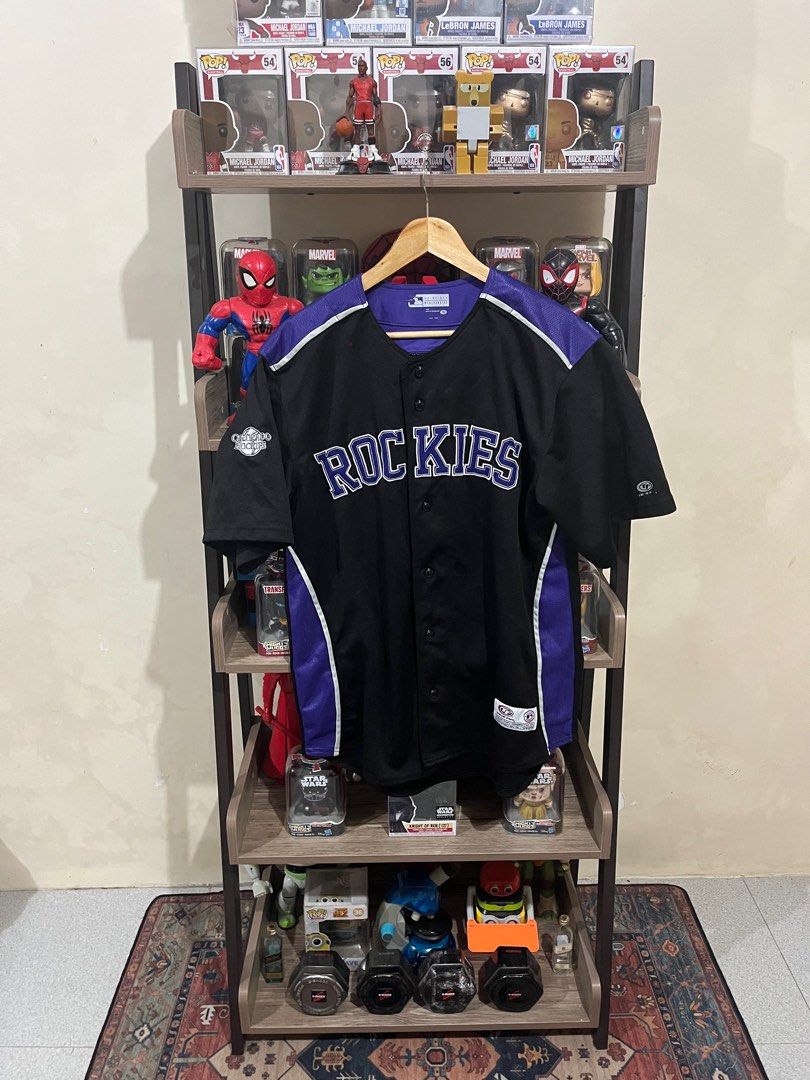 MLB Truefan Colorado Rockies Baseball Jersey/Black and Purple