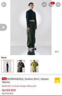 MORNINGSOL Outline Shirt Black