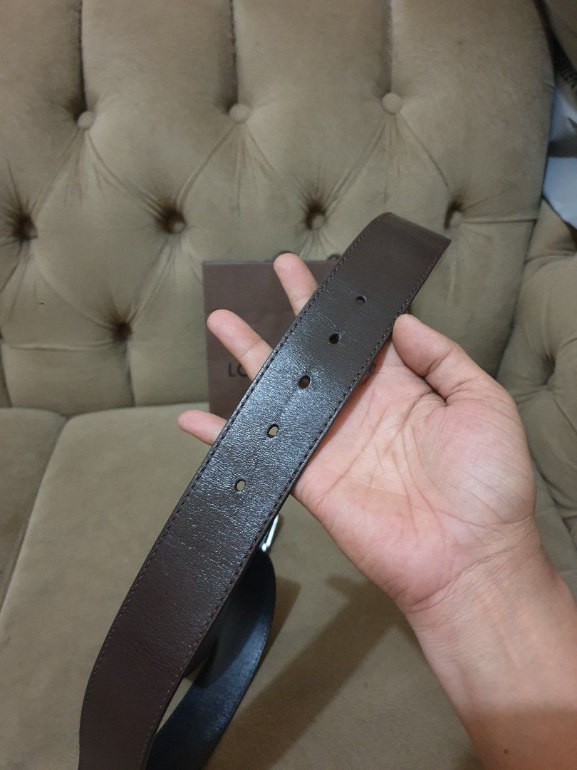 Ikat pinggang Louis Vuitton Silver Brown Belt