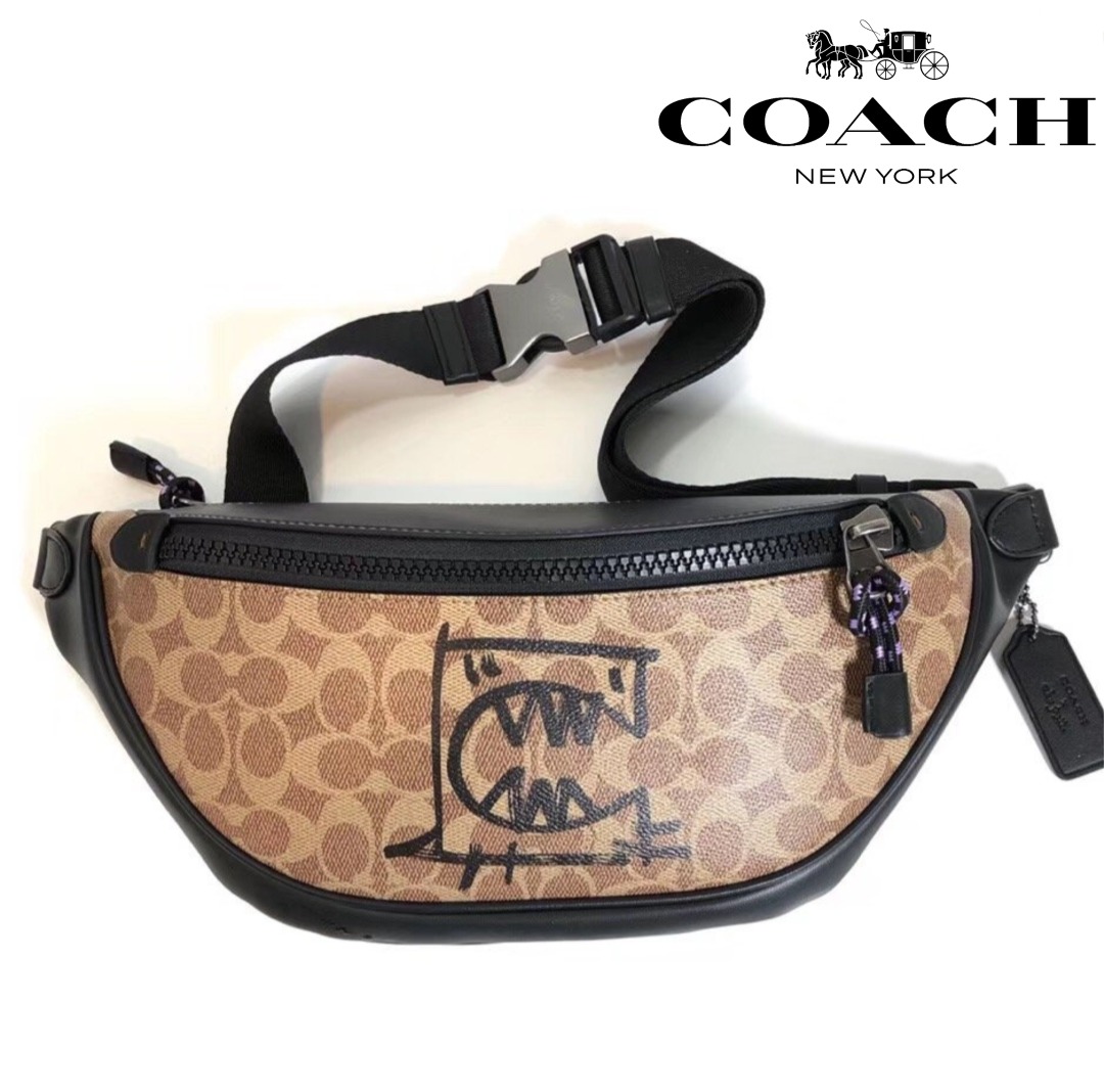 Belt bag in signature canvas with rexy by guang yu hotsell
