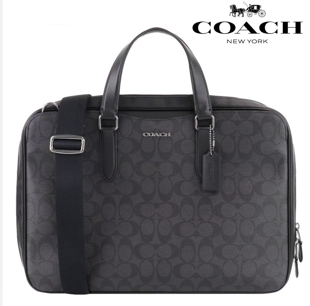 Coach signature laptop bag store