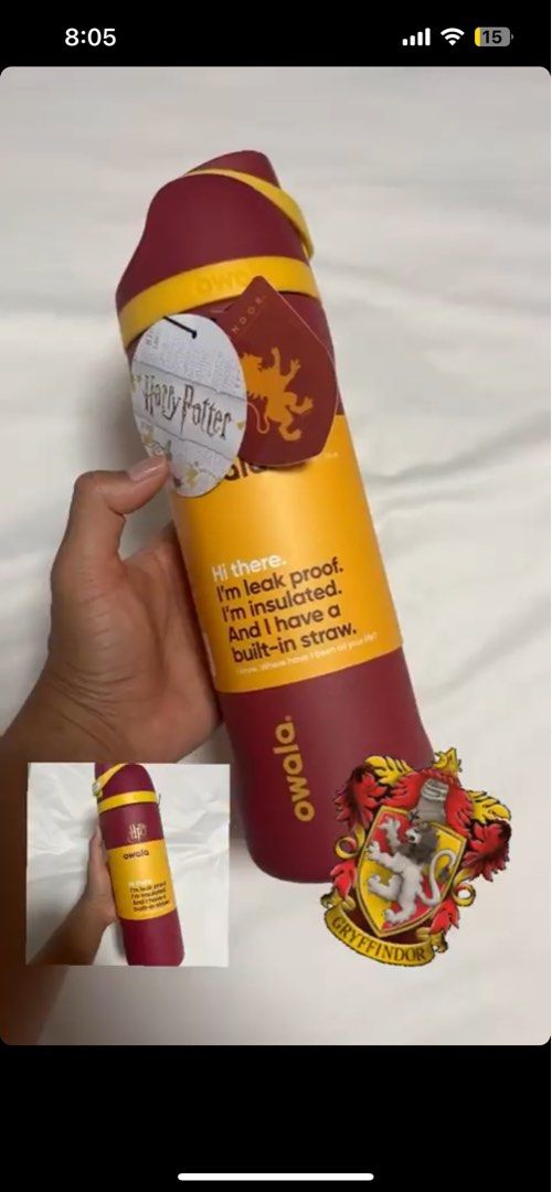 Owala FreeSip *Harry Potter* Stainless Steel / 24oz /Color: Gryffindor