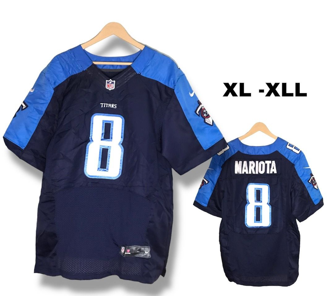 Used Nike TN TITANS NFL MARIOTA JERSEY 8 SR LG LG Athletic Apparel Short  Sleeve Athletic Apparel Short Sleeve