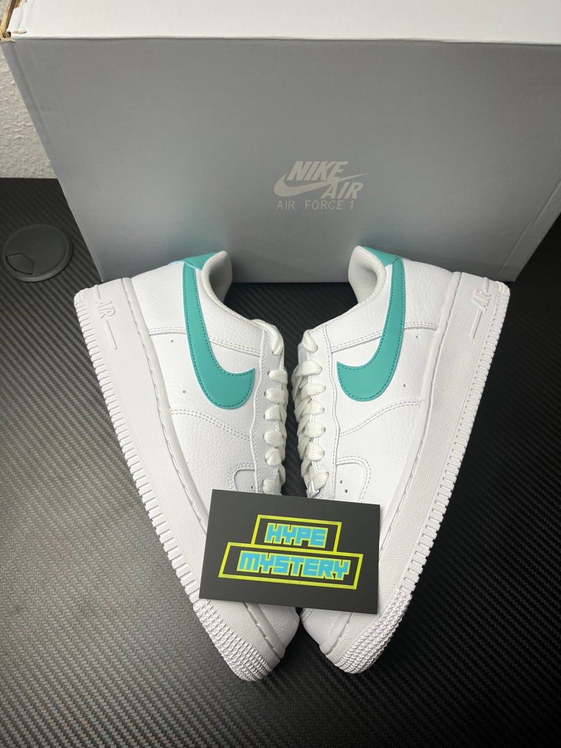 Nike Air Force 1 White Washed Teal Women s Fashion Footwear
