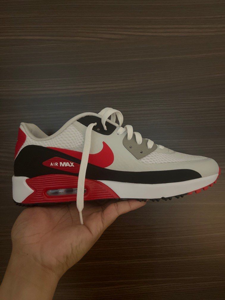 nike air max 90 white and university red