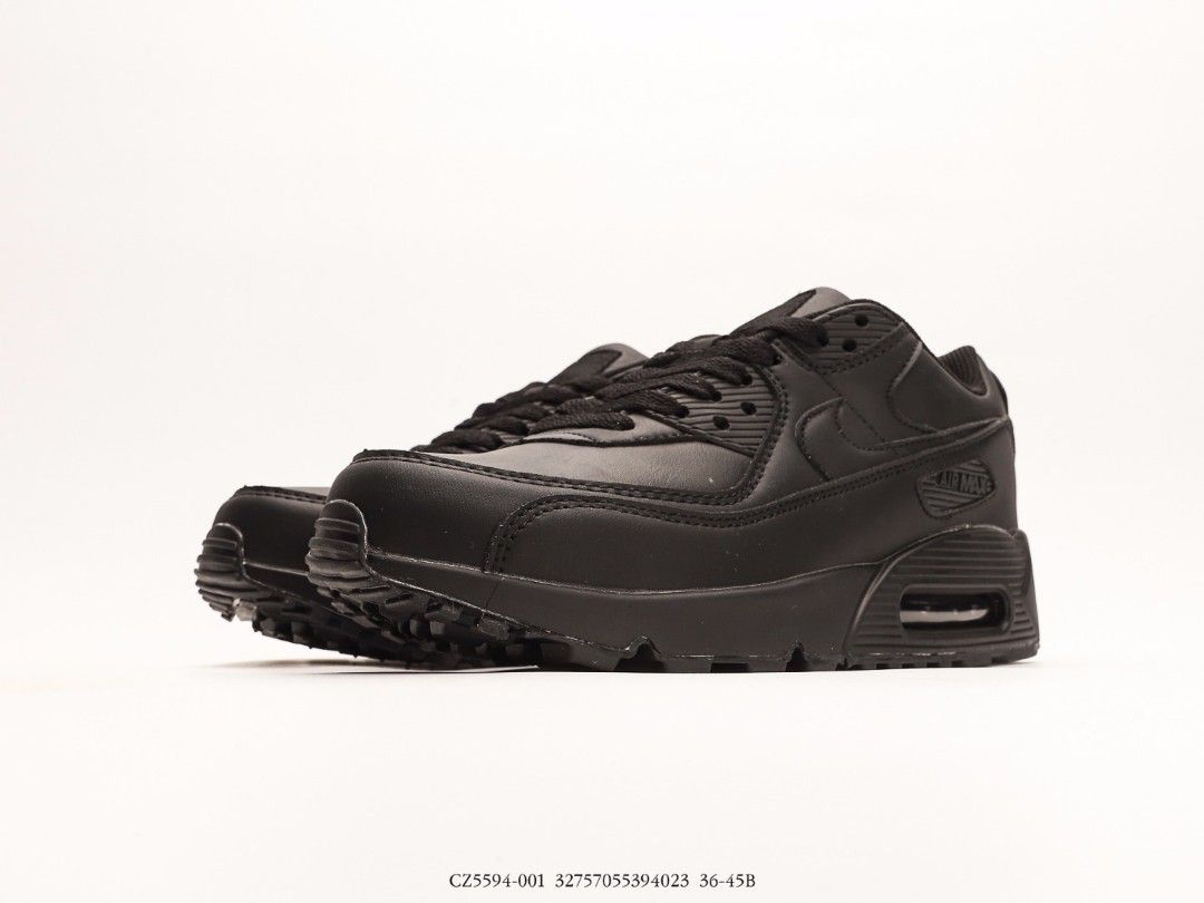 Nike air 9 best sale black leather