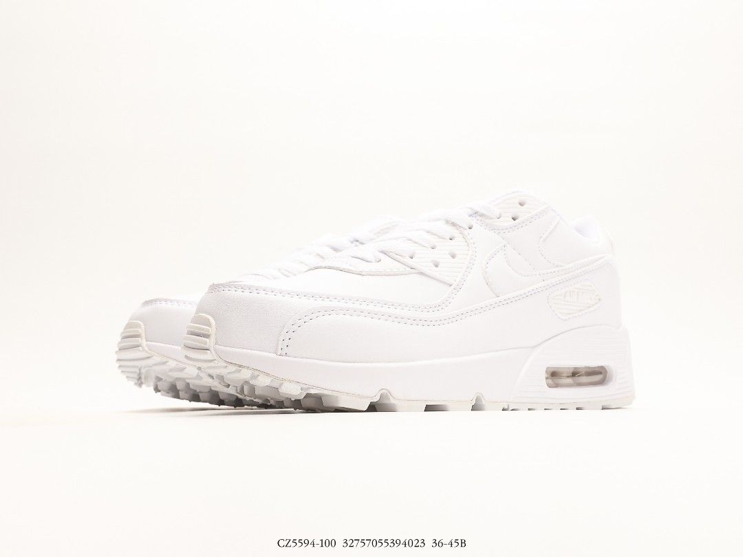 Nike Air Max 90 Leather Triple White shoes US 5.5 US 11 Women s