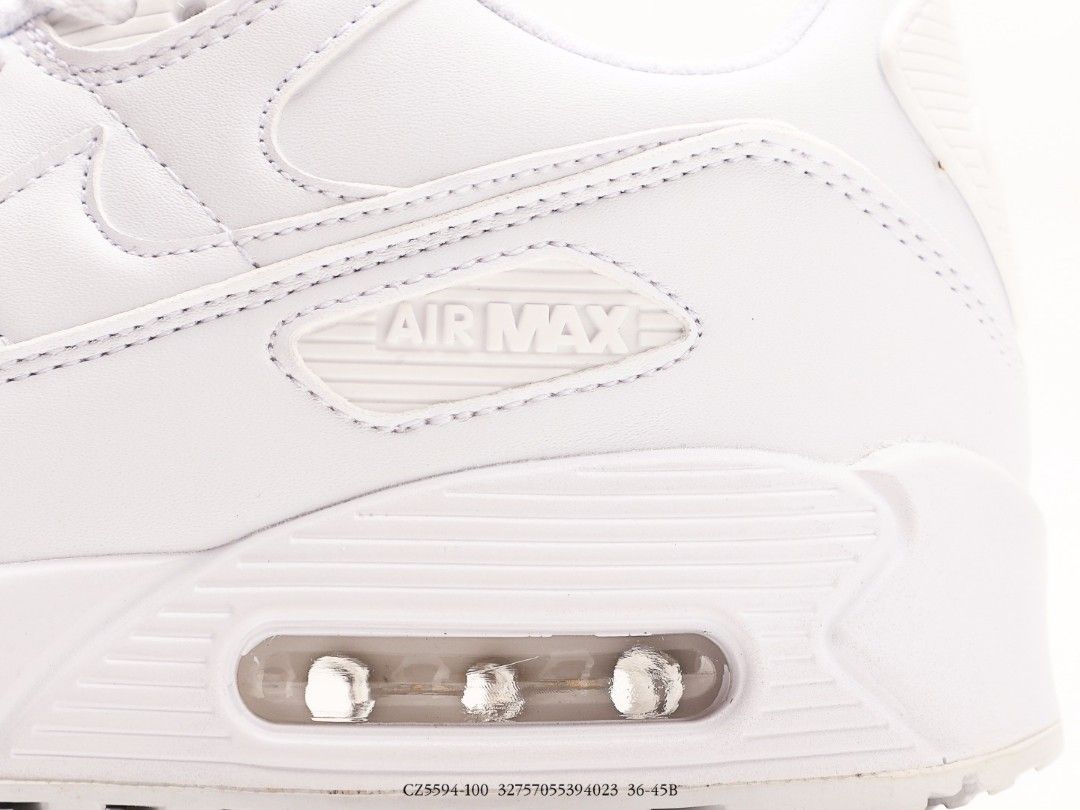 Nike Air Max 90 Leather Triple White shoes US 5.5 US 11