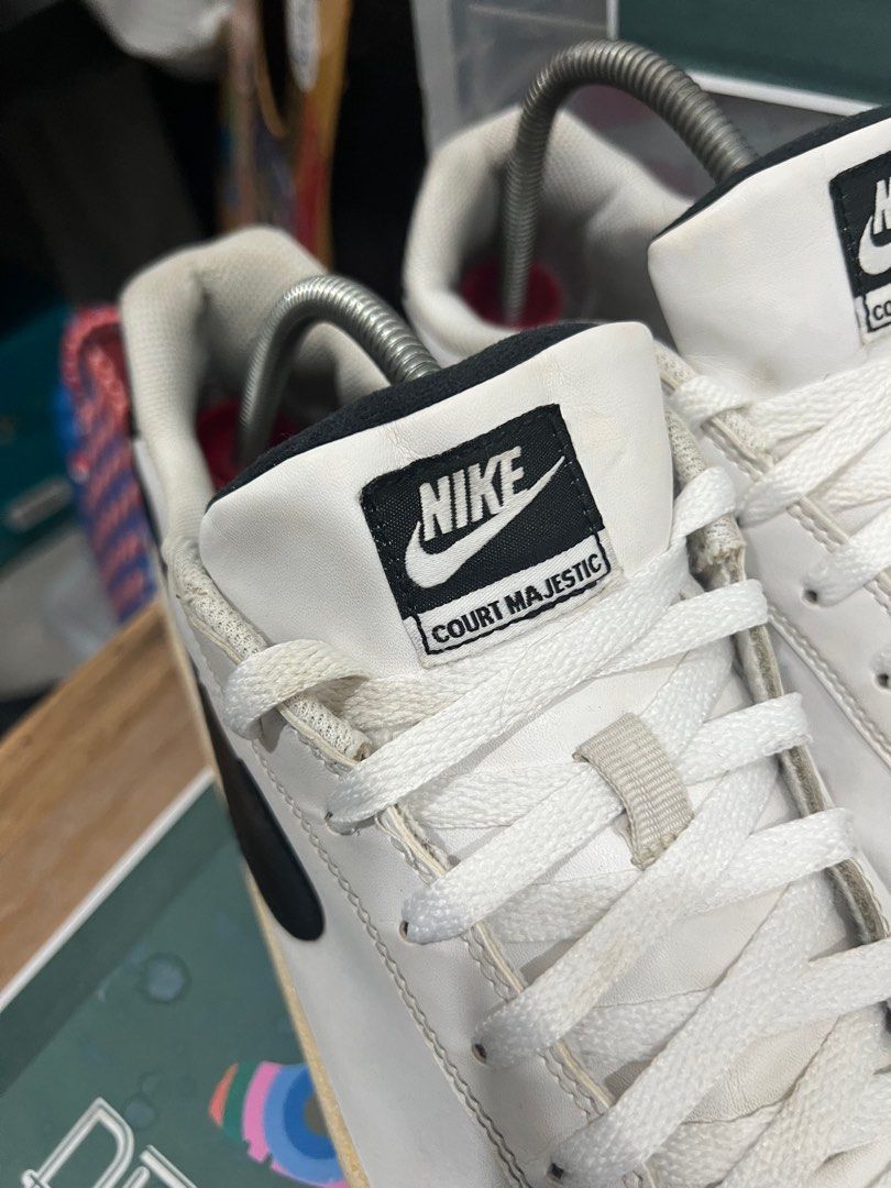 Nike Court Majestic White Black Leather 12UK Men s Fashion