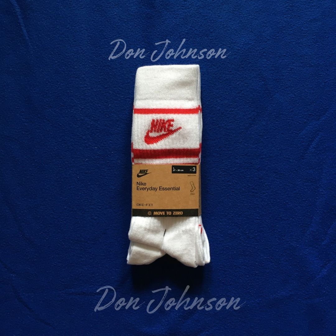 Nike Men red color cushioned logo crew socks size L (Men 8-12)