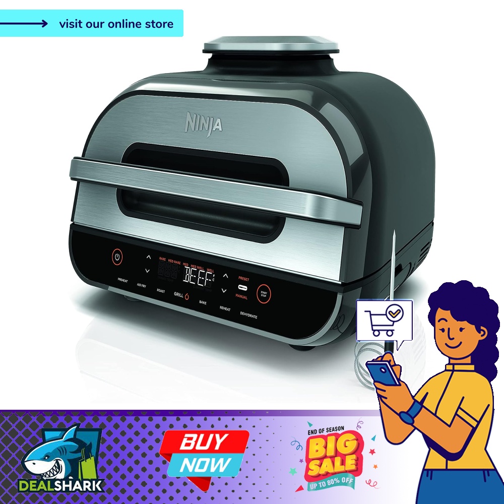 Ninja Foodi Smart XL Grill and Air Fryer AG551 1760W Black TV Home Appliances Kitchen Appliances Other Kitchen Appliances on Carousell