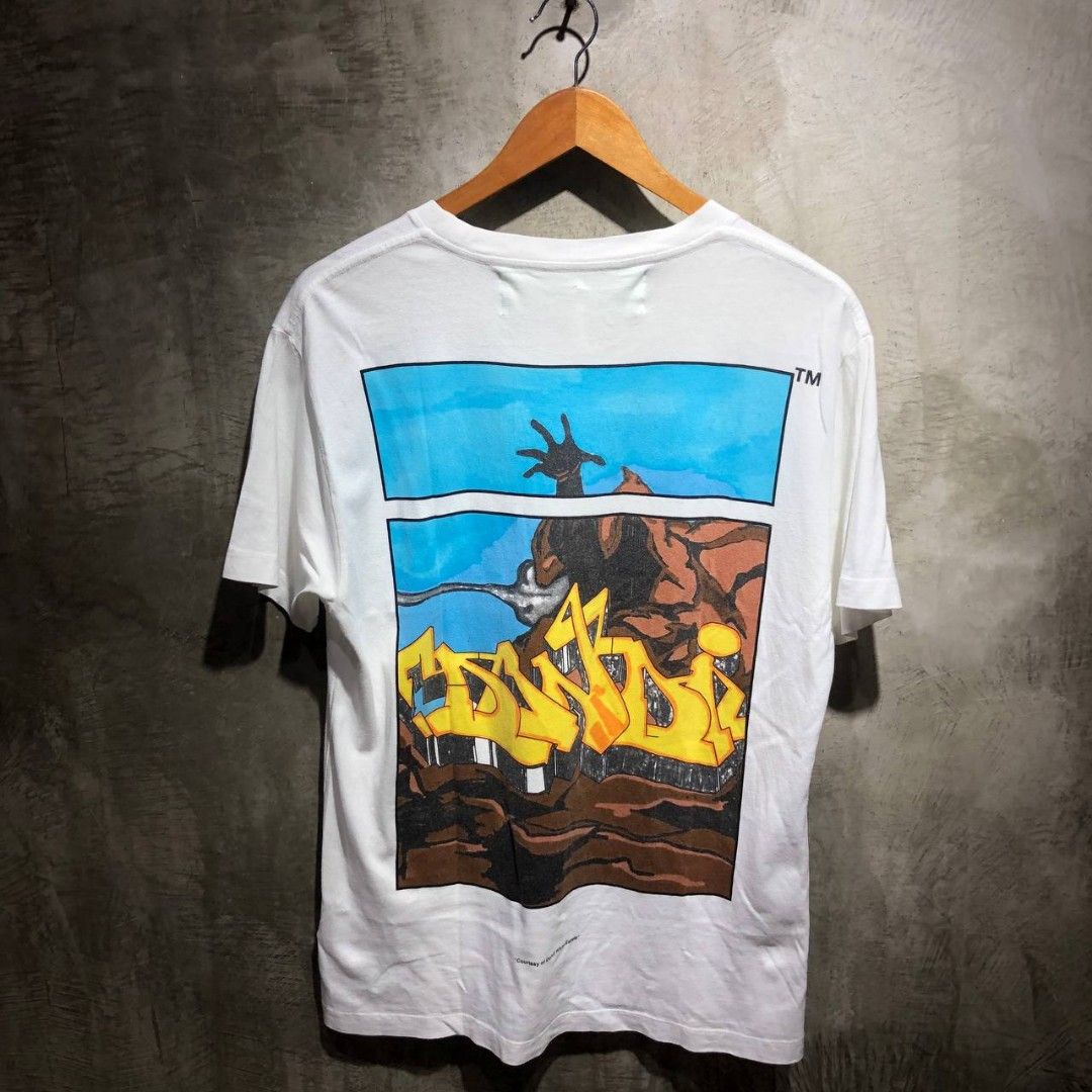 Off white top graffiti tee
