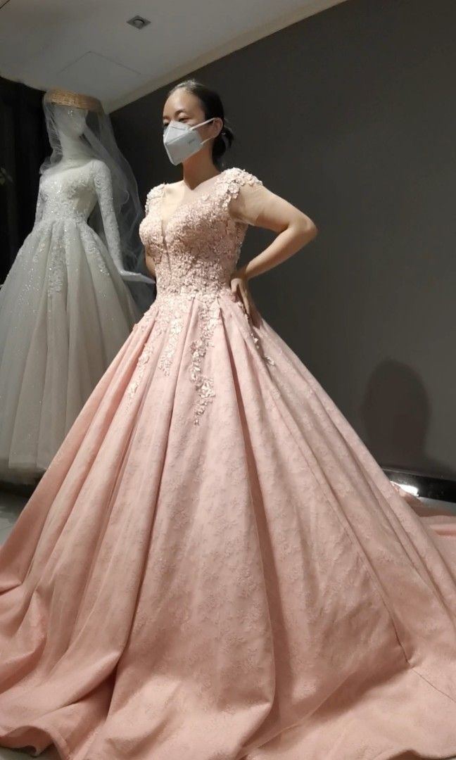 Pastel pink ball gown shop