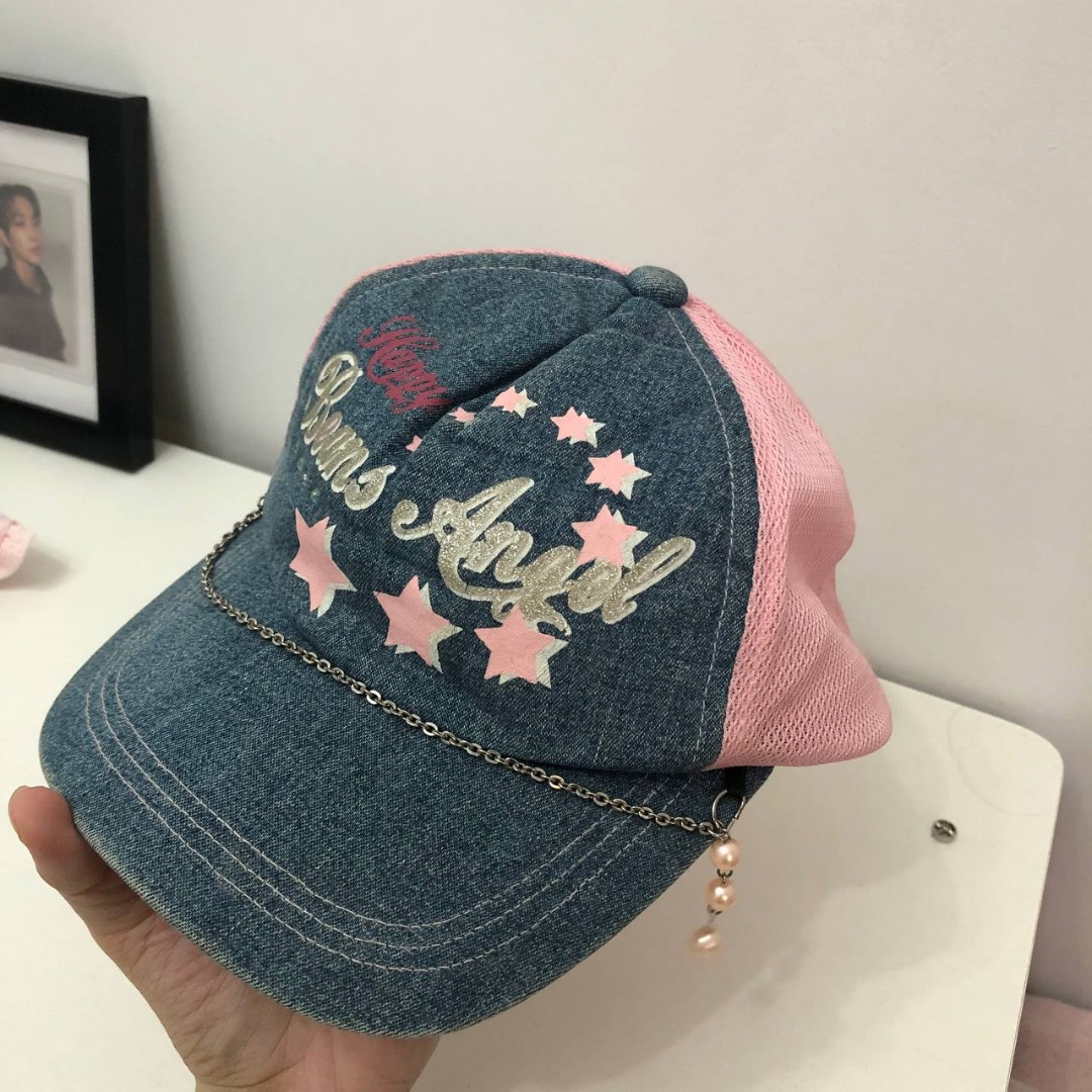 perfect y2k dainty kpop korean soft girl aesthetic lace newjeans cap ...
