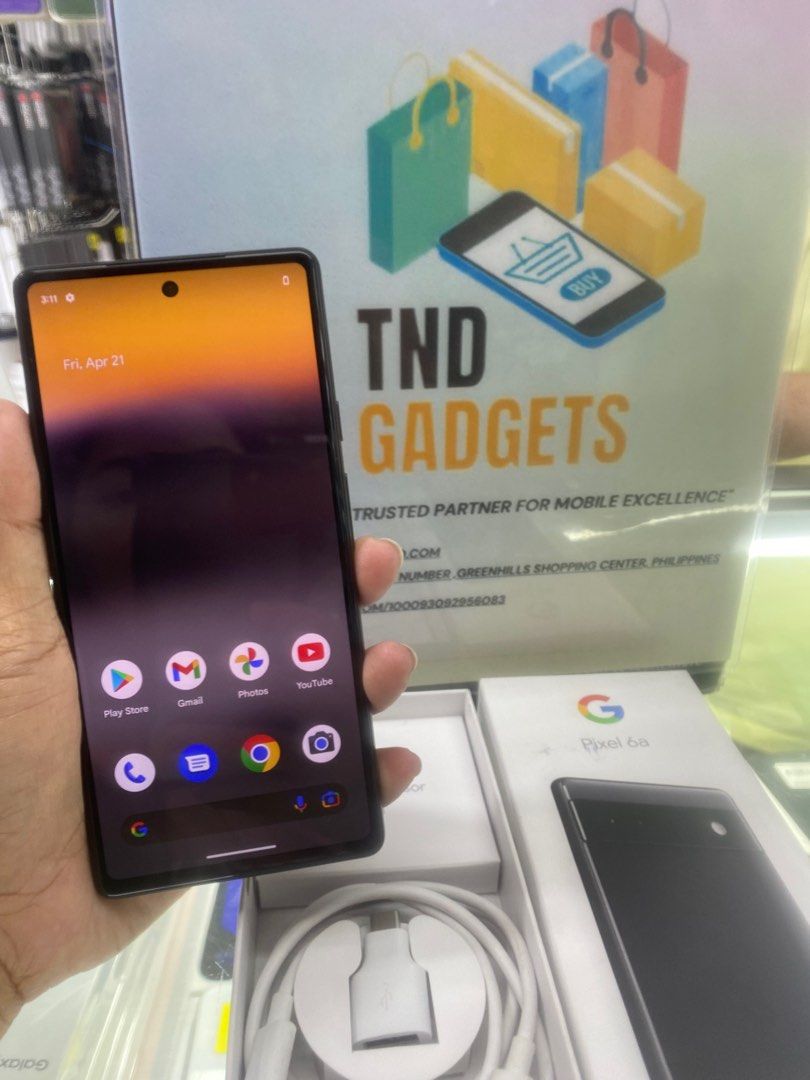Pixel 6a (Category: Google Pixel) located in Pasig City. Submitted by melissaomb01623 (Listing ID 1253073730, Image 1). Description: Pixel 6a 6gb Ram 256gb Internal Secondhand Openline Complete package with box 💯smooth pick up store in greenhills shopping center we do cod in metro manila and near provinces just add sf only..