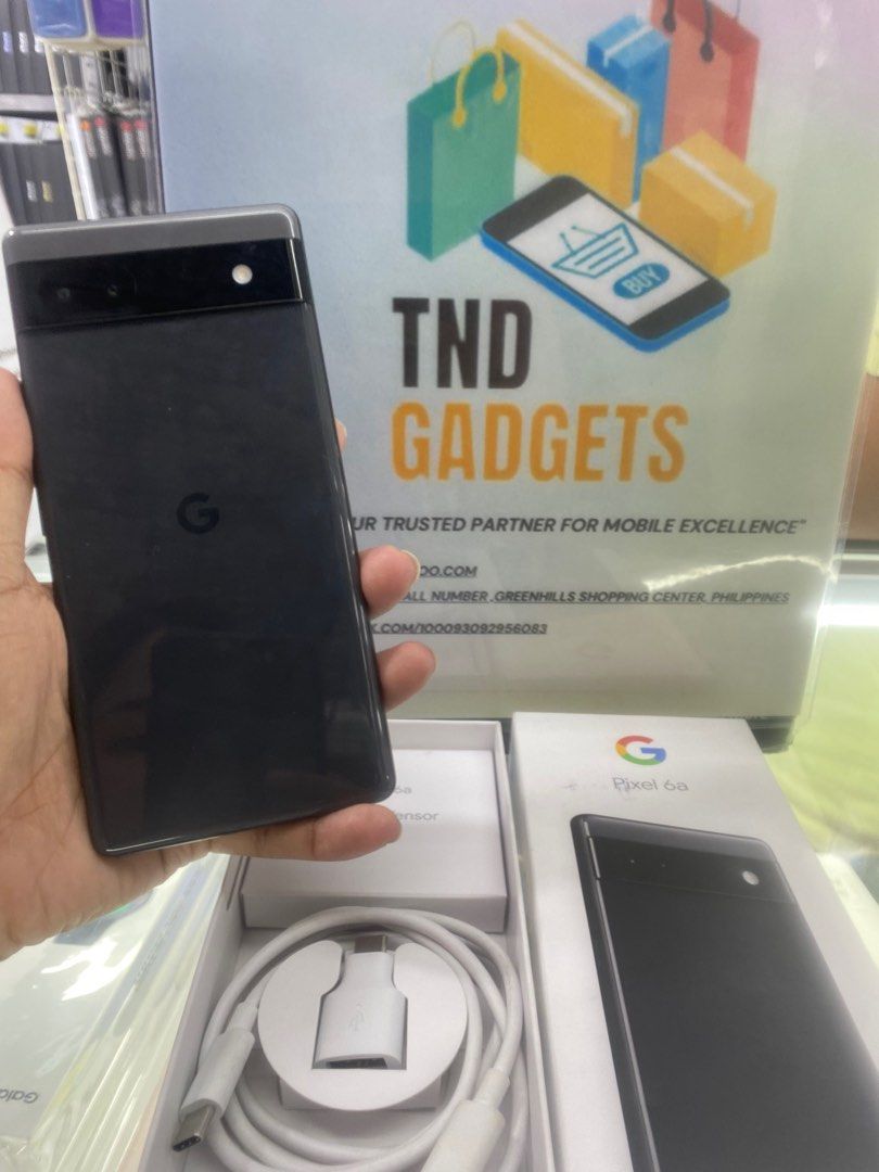 Pixel 6a (Category: Google Pixel) located in Pasig City. Submitted by melissaomb01623 (Listing ID 1253073730, Image 2). Description: Pixel 6a 6gb Ram 256gb Internal Secondhand Openline Complete package with box 💯smooth pick up store in greenhills shopping center we do cod in metro manila and near provinces just add sf only..
