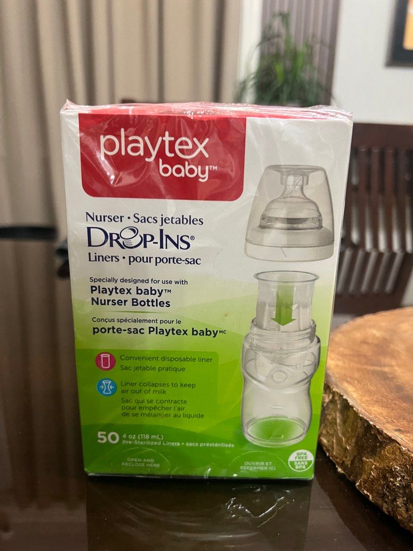 Playtex Nursing Bottle, Nipple and Drop in Liners, Babies & Kids, Nursing &  Feeding, Breastfeeding & Bottle Feeding on Carousell