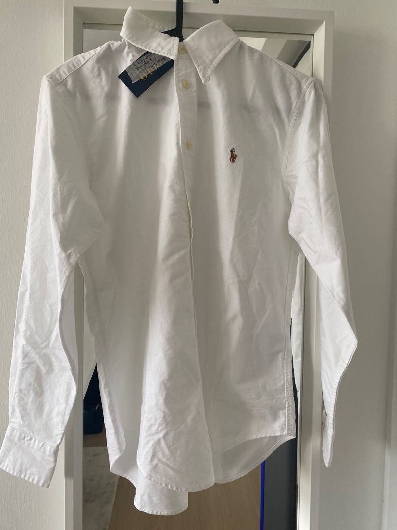 White polo button new arrivals down shirt women's