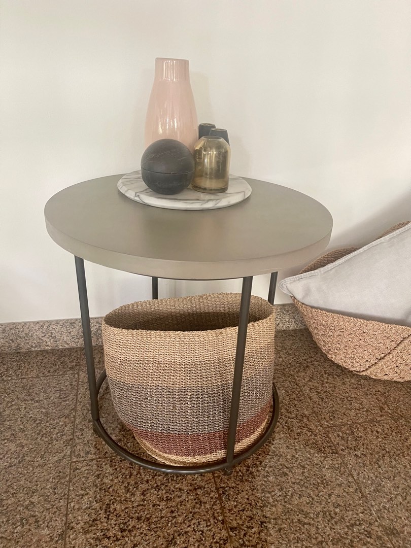 Concrete top store bedside table