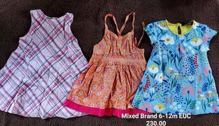 Preloved Baby Girl Dresses Set 6-12m