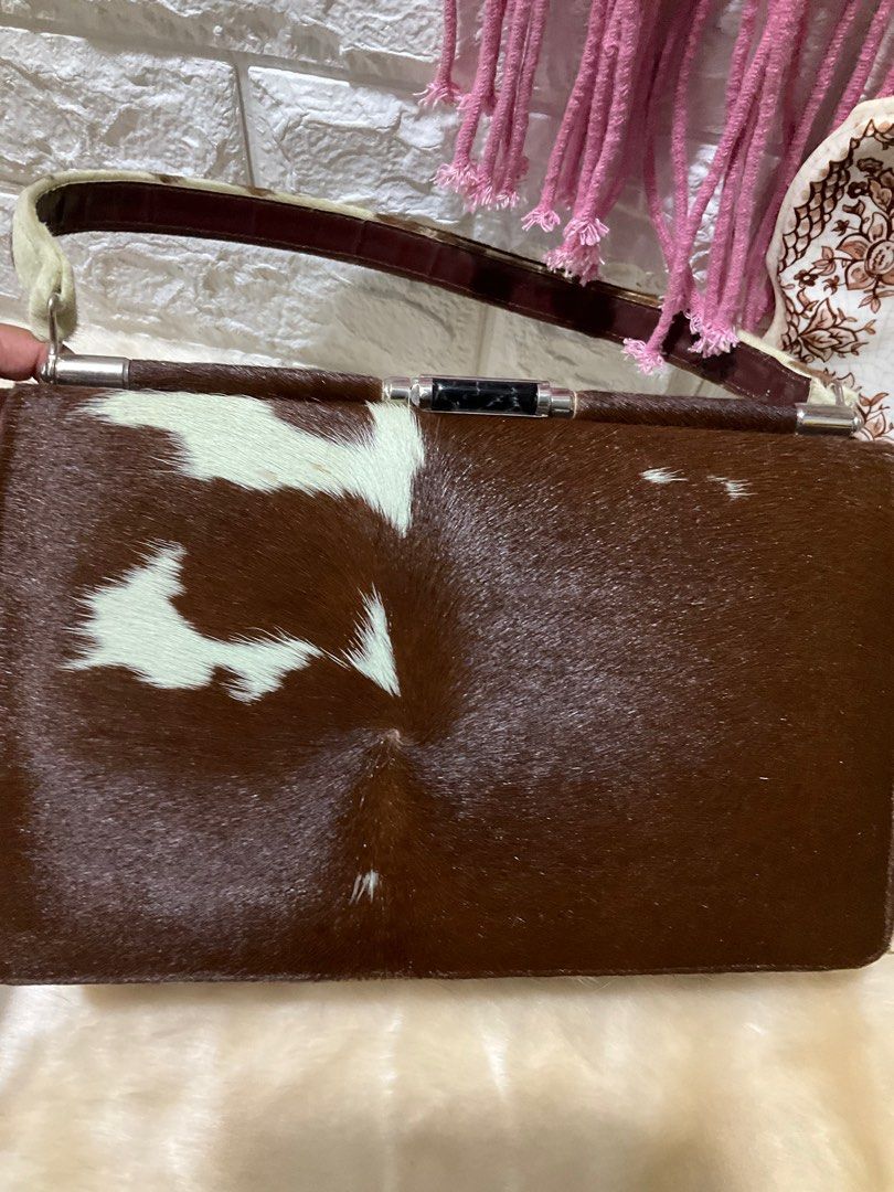 Vintage cowhide purse online