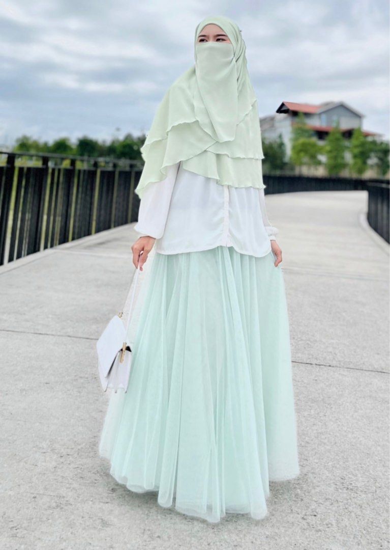 Princess Tutu Skirt Mint Green Kembang Labuh Women s Fashion