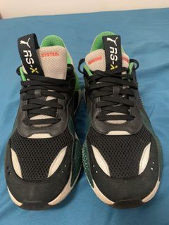 Puma rsx clearance black and green