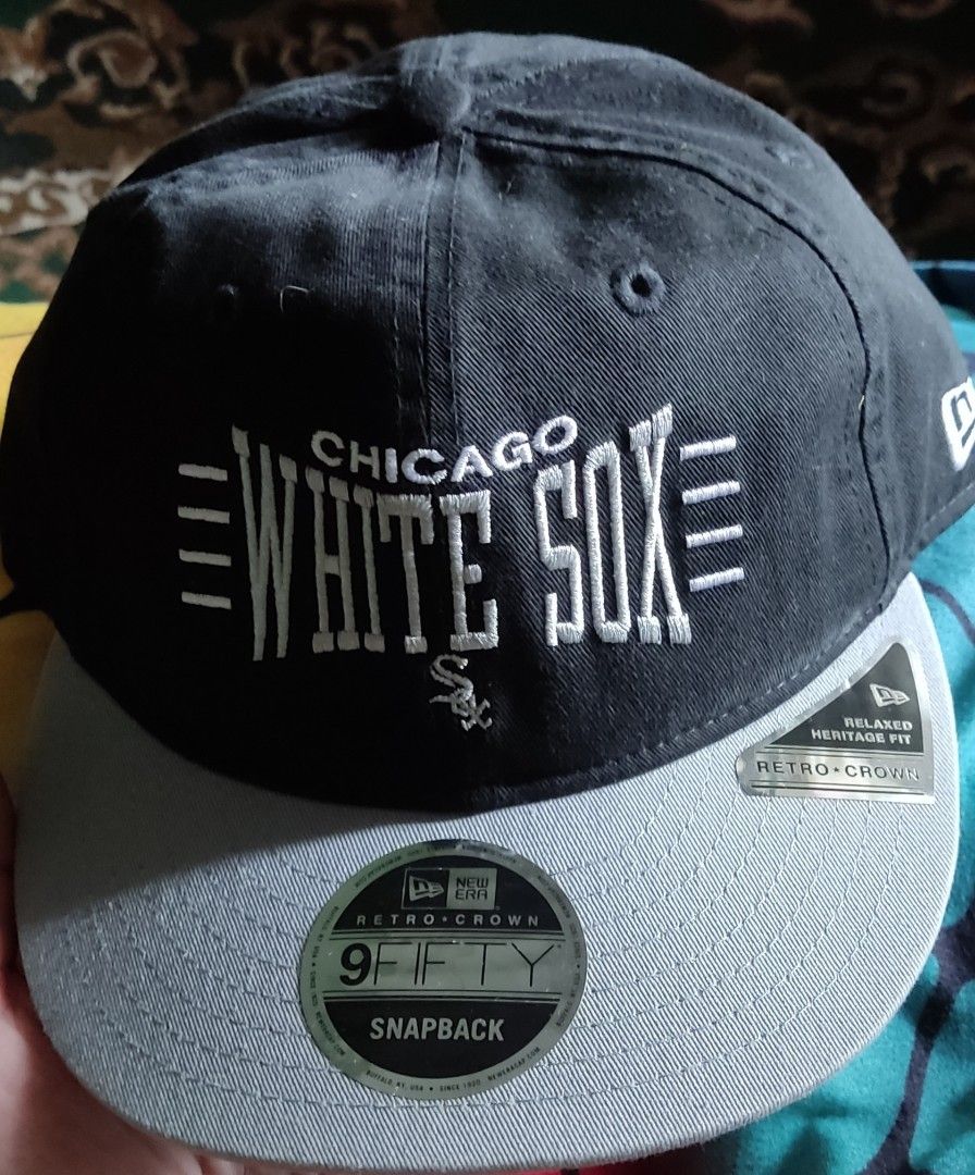 Vintage Chicago White Sox 100% Wool Green/White fitted 7 Rare style Hat Cap