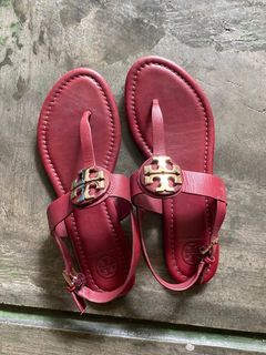 Red Tory Burch thong sandals