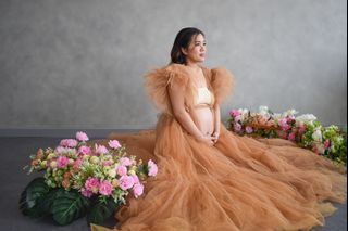 [rent] maternity bumil gown outer robe dress gaun